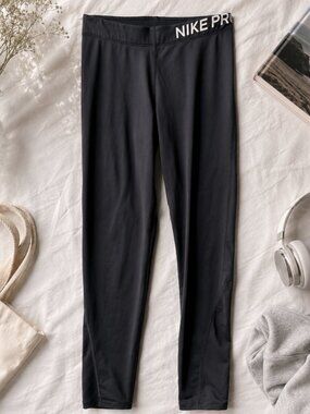 Nike Pro Women’s Black Training Leggings Size Small Compression Workout Athletic